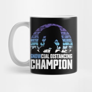 SNOWcial Distancing Champion - Yeti Winter Edition of Social Distancing Champion Mug